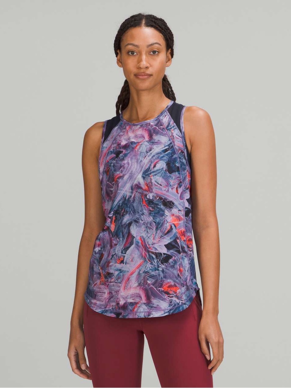 Lululemon Sculpt Tank Top in Atmospheric Purple Multi Classic Navy Size 6